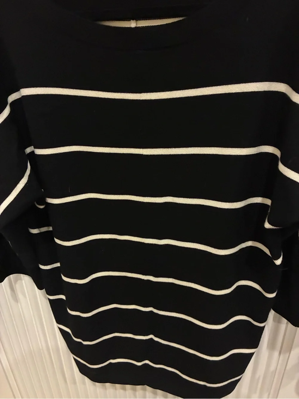Disney Black and White Jack Skellington Striped Sleeve Sweater Sz: 2